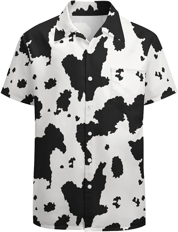 Mens Button Funky Short Sleeve Casual Hawaiian Beach Shirt - Image 2